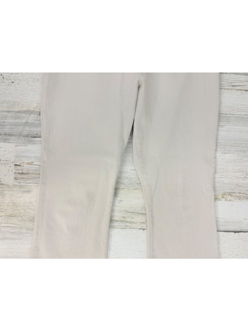 Ann Mashburn Faye Flare Cropped Pants Womens M Khaki Stretch Pants Natural - Picture 3 of 14